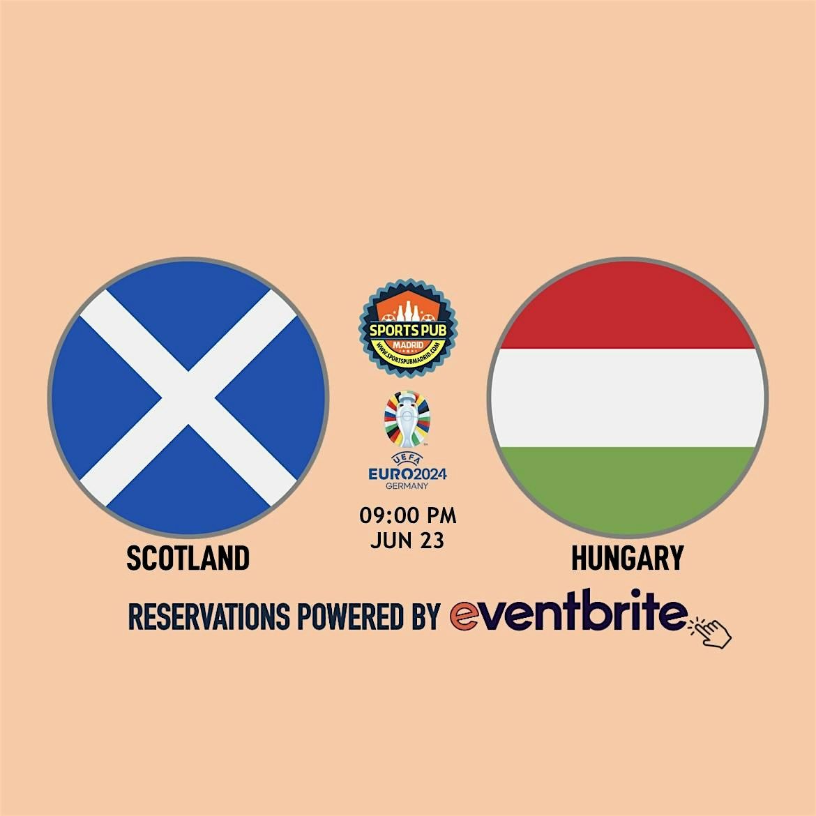 Escocia v Hungria | Eurocopa 2024 - Sports Pub Madrid | Malasa\u00f1a