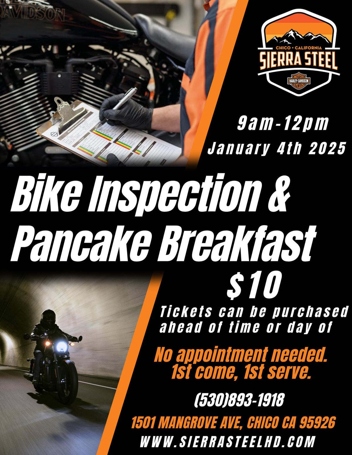 Bike Inspection & Pancake Breakfast