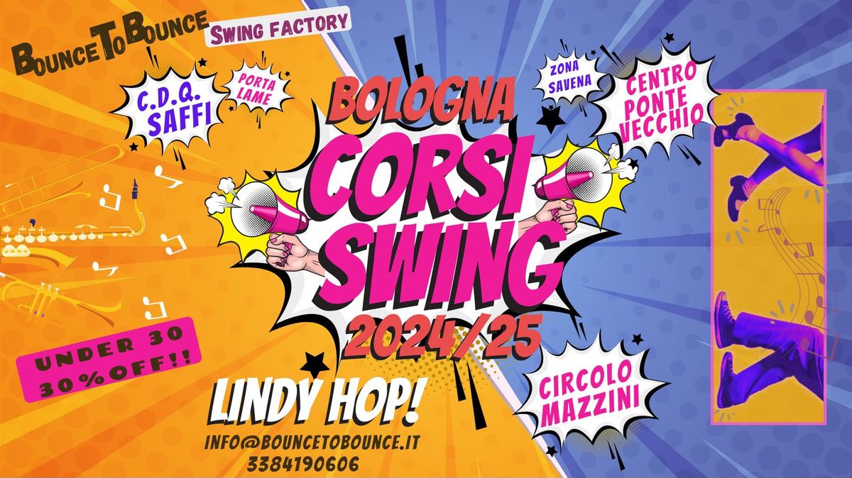 OPEN DAYs Corsi SWING 2024\/25! - il LINDY HOP fa Ballare Tutta BOLOGNA! - Varie Sedi e Livelli!