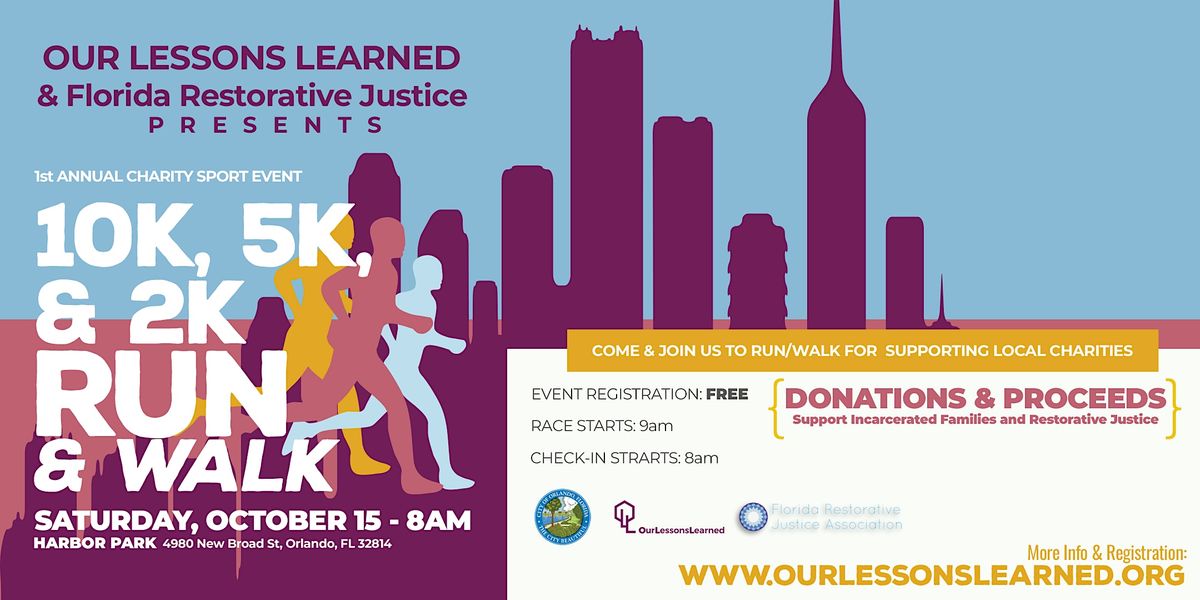 Our Lessons Learned 1st Annual 10k, 5k,& 2k Run & Walk, Harbor Park ...