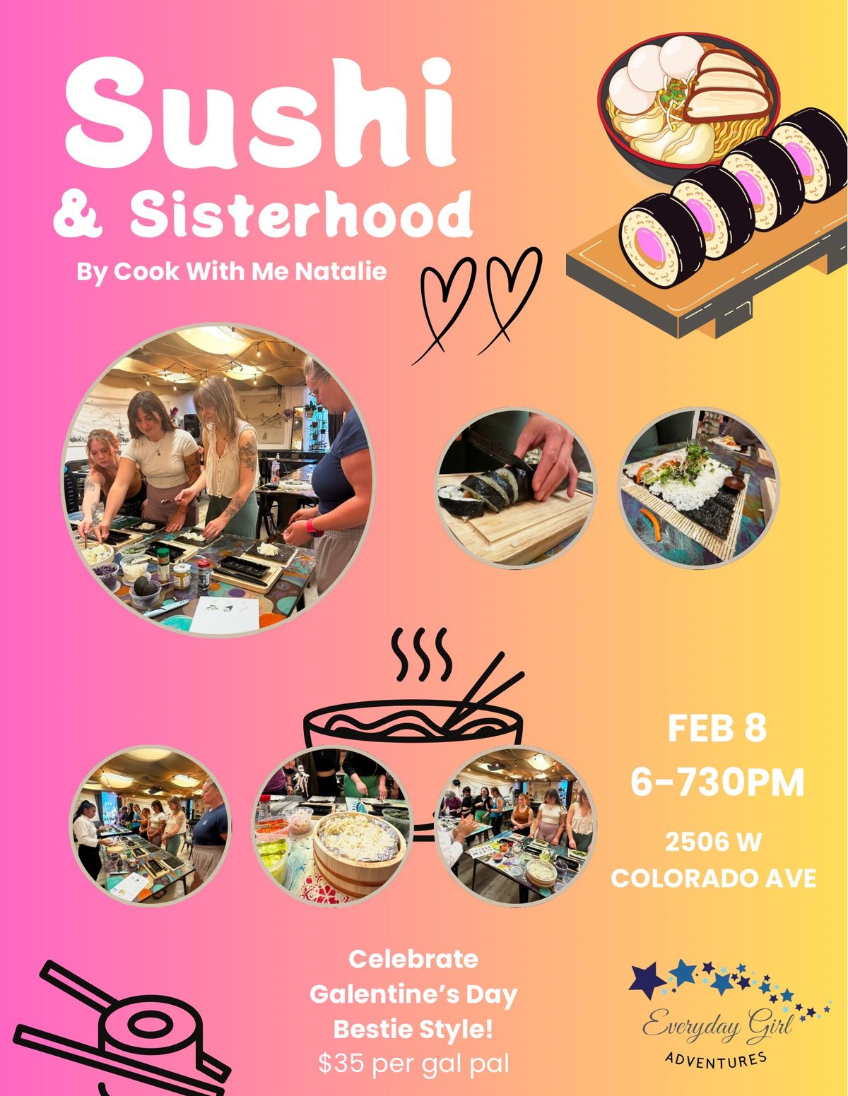 Galentine\u2019s Sushi & Sisterhood \ud83c\udf63 \ud83d\udc95\u2728