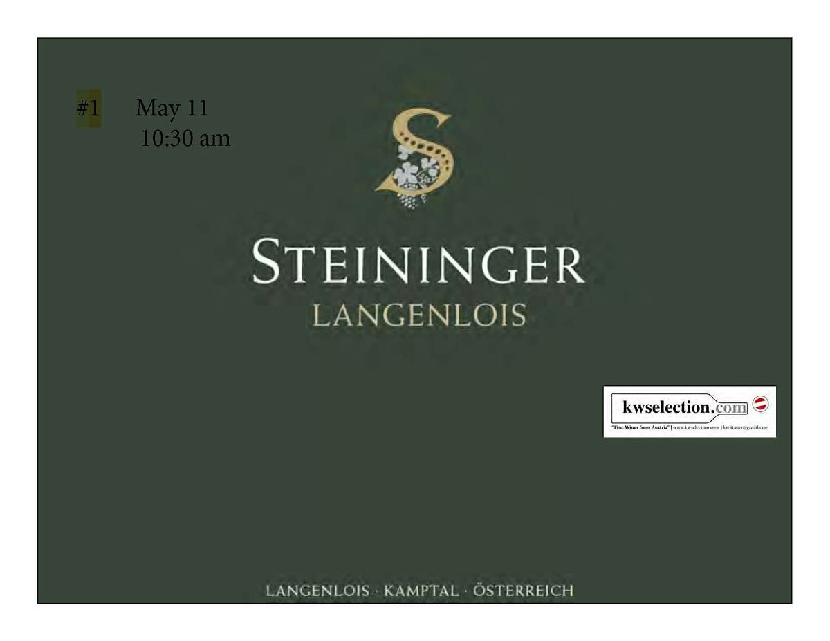 Wine Tasting\/Seminar at the Embassy of Austria, May 11, 2024 #1 at 10:30am