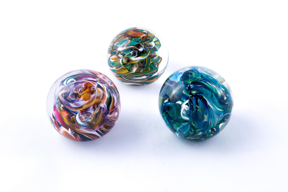 Glass Blowing Paperweight 2022, SiNaCa Studios School of Glass and Gallery, Fort