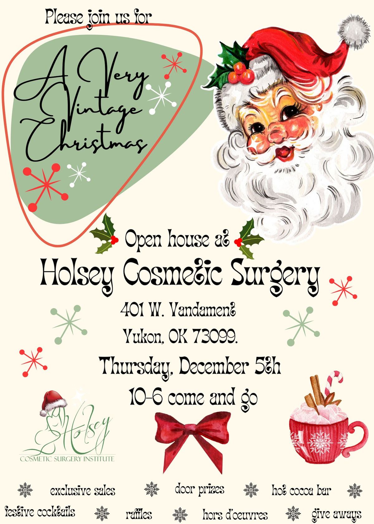 A Very Vintage Christmas Open House at Holsey Cosmetic Surgery 