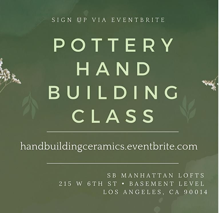 Pottery & Wine - Hand building Class for all levels