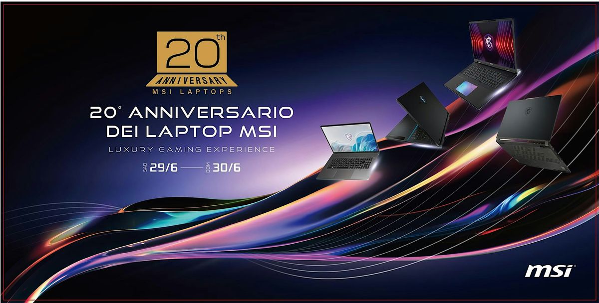 MSIology: 20\u00b0 anniversario dei laptop MSI
