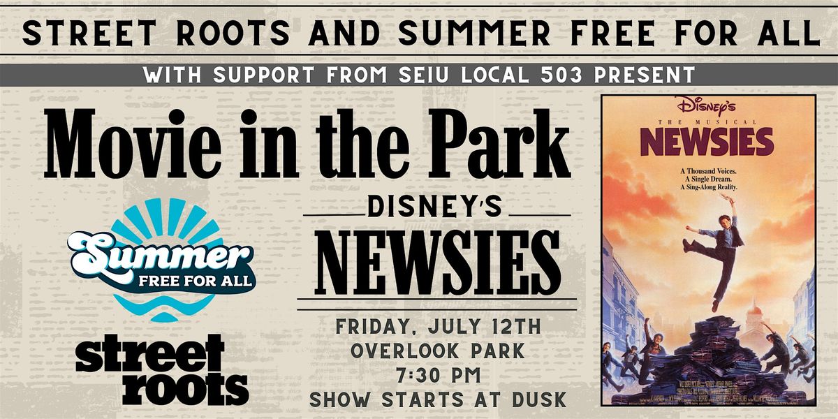 Street Roots Movie in the Park with Summer Free for All