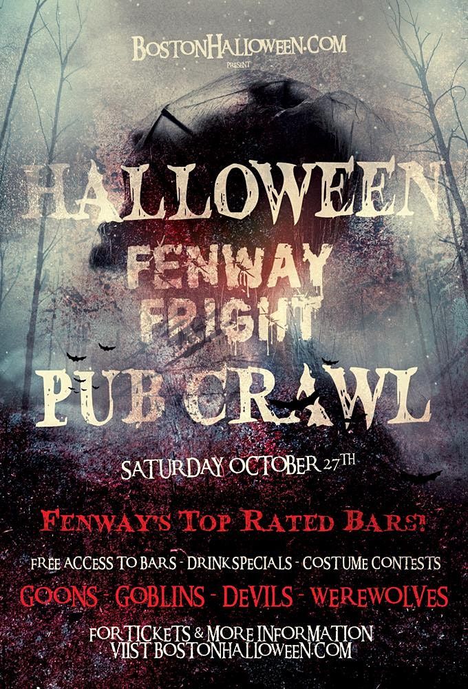 Fenway Fright Night Halloween Bar Crawl 2022, Cheeky Monkey + Various