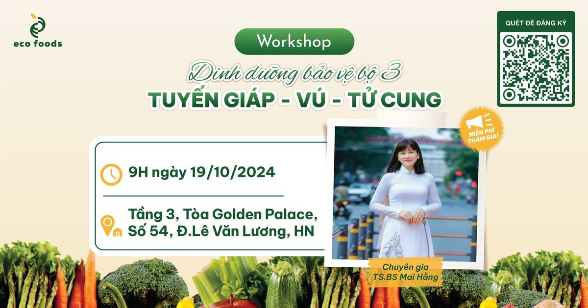 WORKSHOP "DINH D\u01af\u1ee0NG B\u1ea2O V\u1ec6 B\u1ed8 3 TUY\u1ebeN GI\u00c1P - V\u00da - T\u1eec CUNG" C\u00d9NG TS.BS MAI H\u1eb0NG