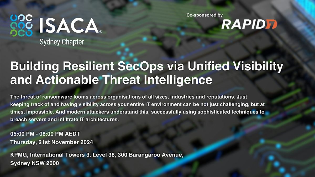 Building Resilient SecOps via Unified Visibility & Actionable Threat Intel