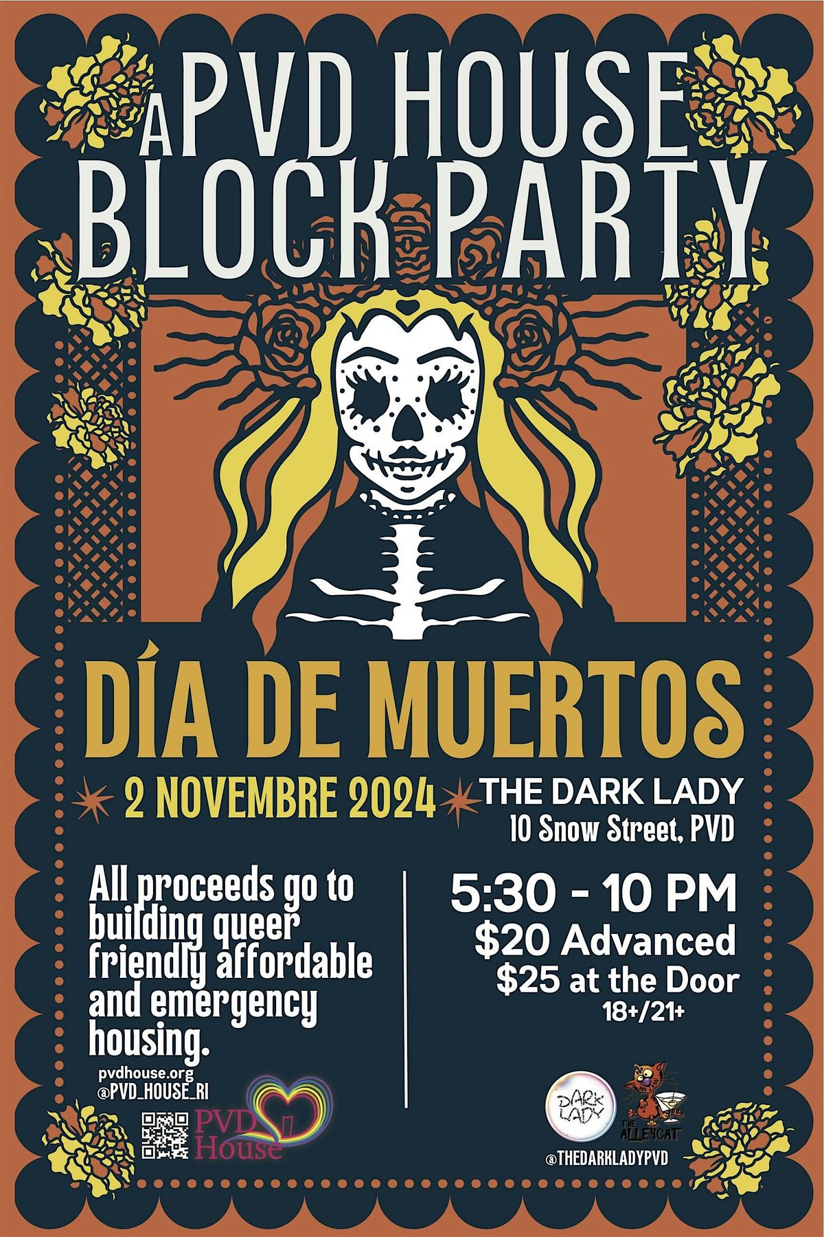 A PVD House Block Party 'Dia De Muertos' @ The Dark Lady