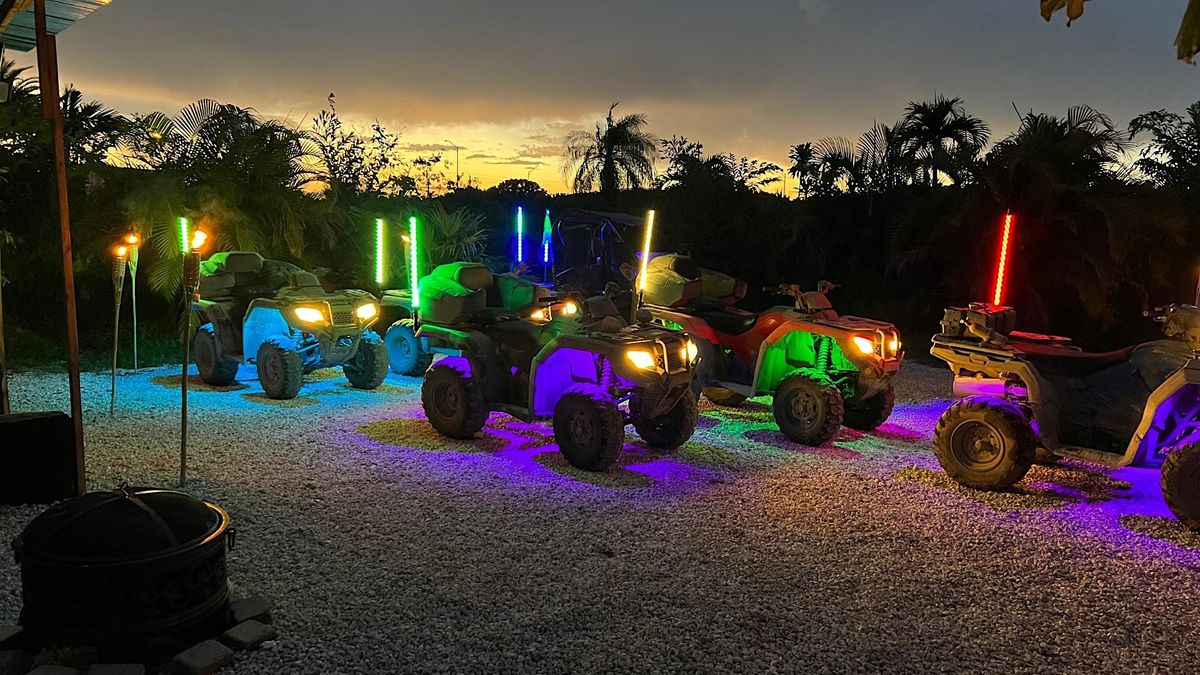 Night ATV Tour in Miami with LED Neon Lights