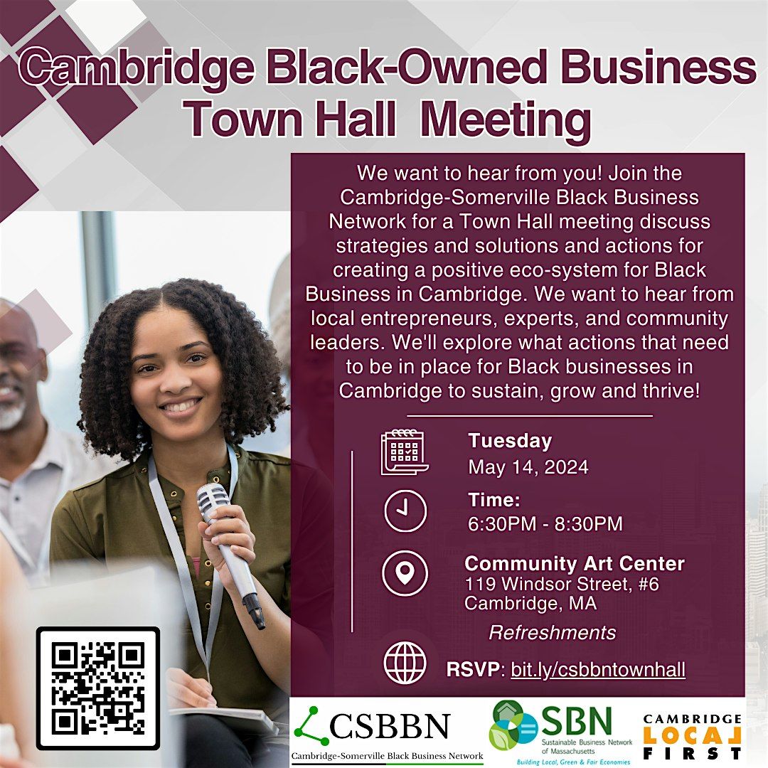 Cambridge Black-Owned Business Town Hall in Person