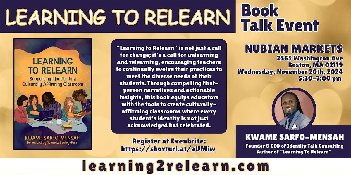 "Learning to Relearn" Celebration & Book Talk