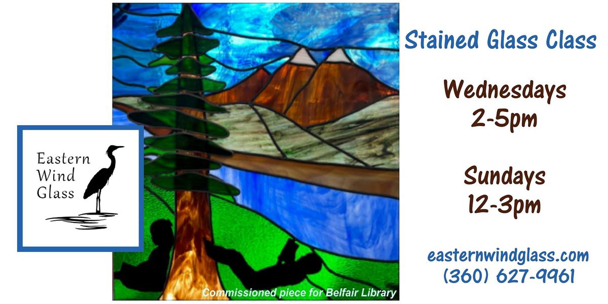Stained Glass Class, Eastern Wind Glass, Bremerton, 3 July 2022