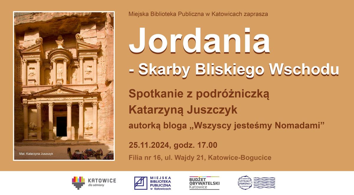 Jordania. Skarby Bliskiego Wschodu - spotkanie z Katarzyn\u0105 Juszczyk