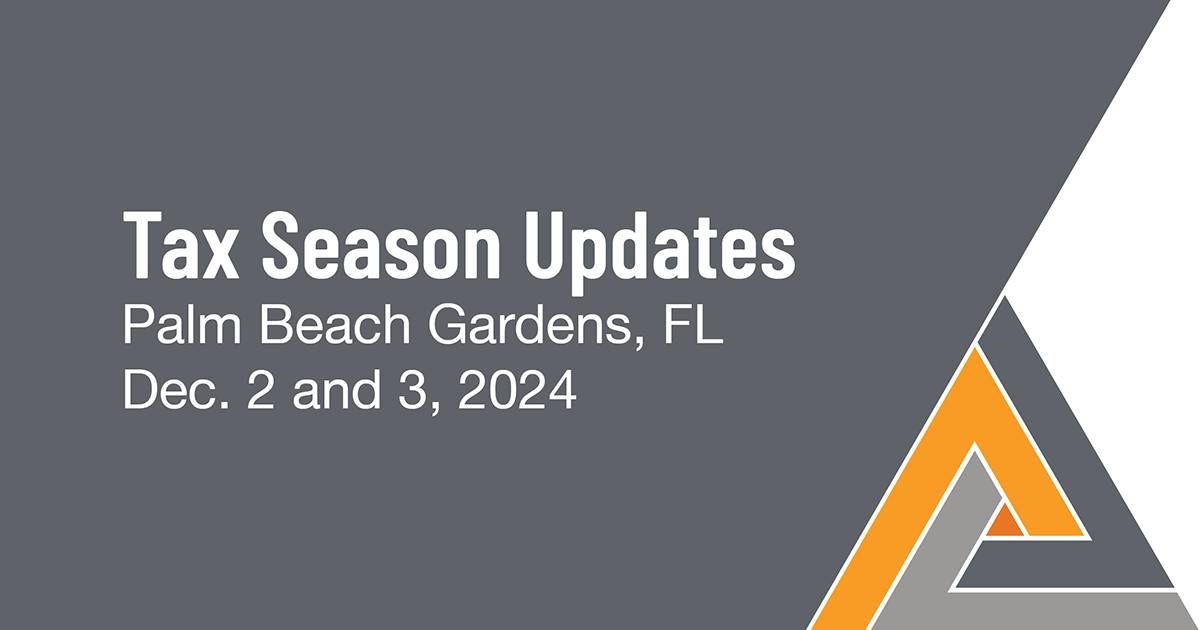 2024 NATP Tax Season Update: Palm Beach Gardens, FL