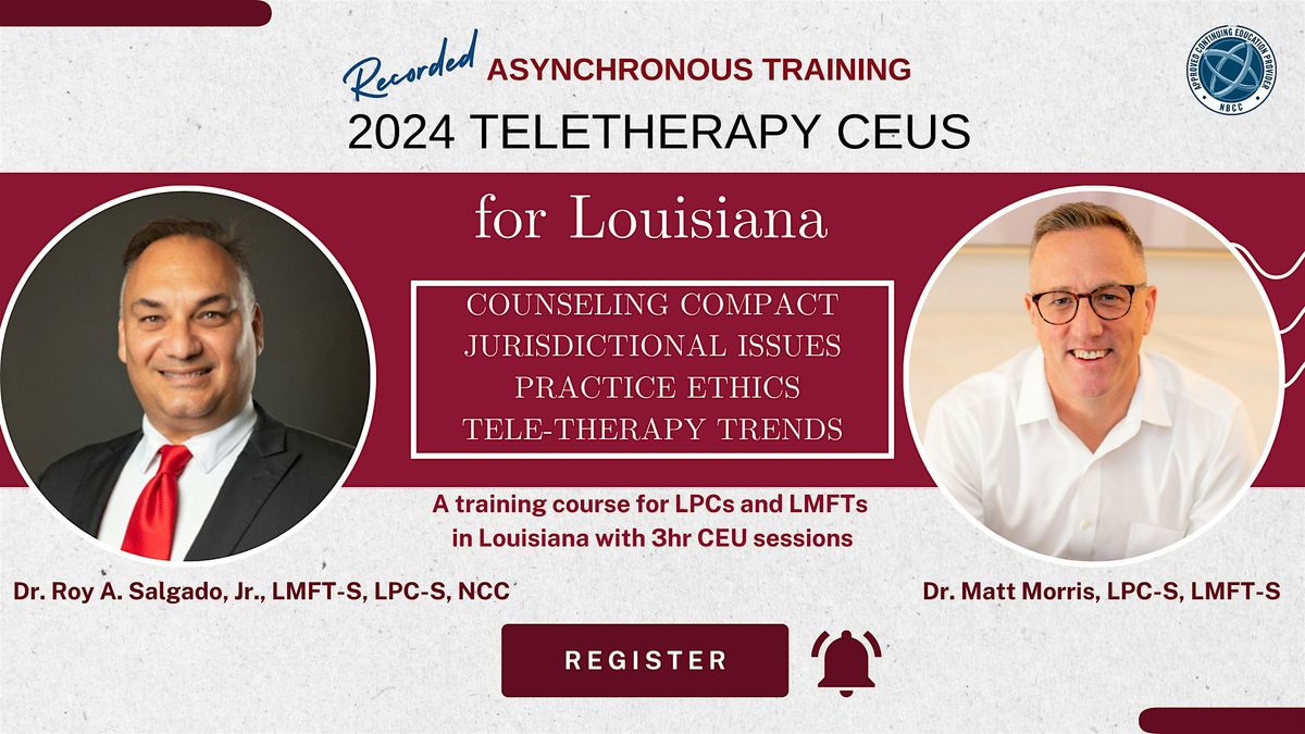 Teletherapy CEUs for Louisiana