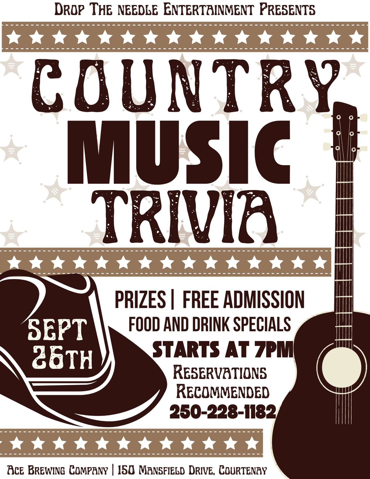 Country Music Trivia At Ace Brewing