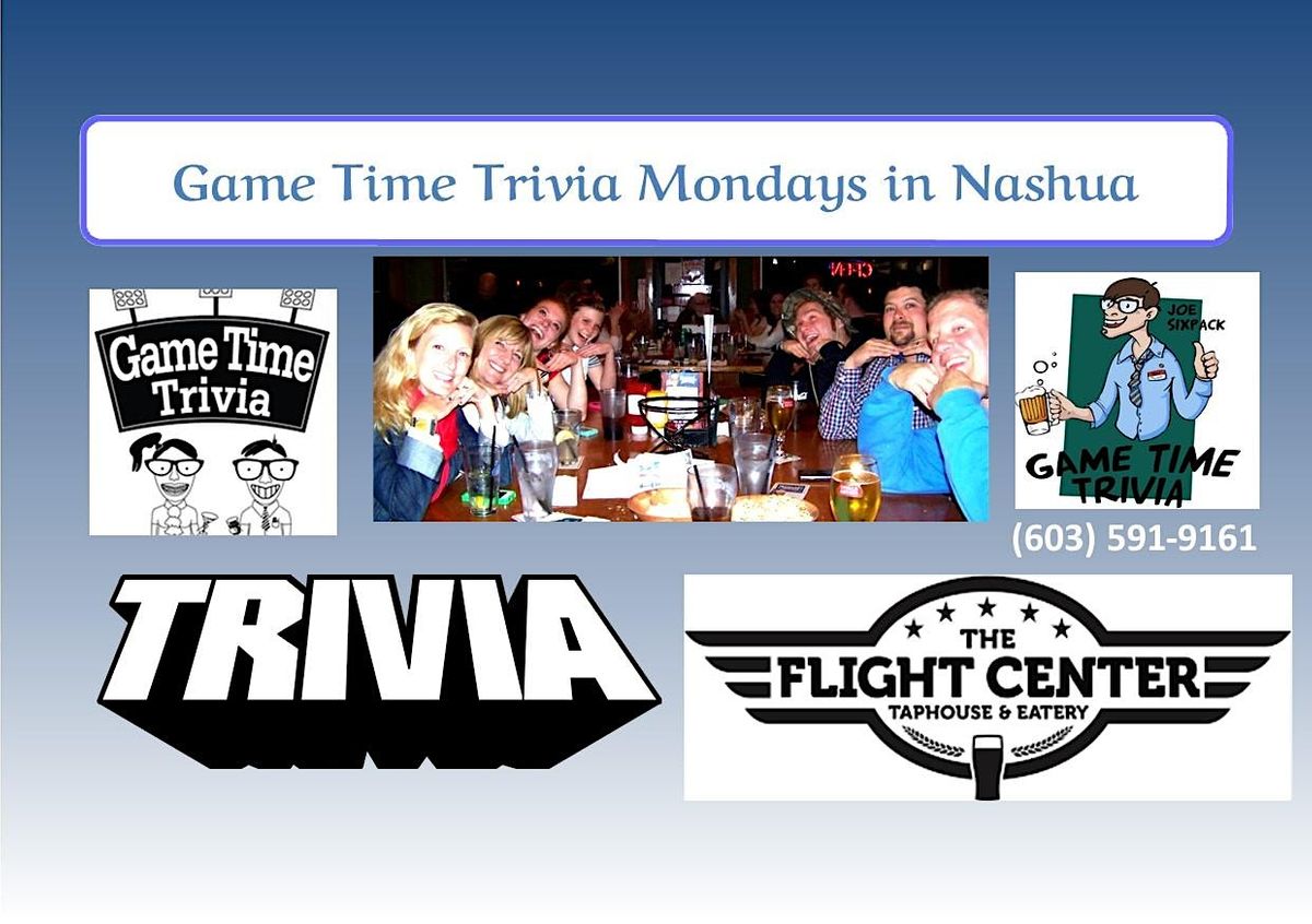 Game Time Trivia at The Flight Center Nashua Mondays