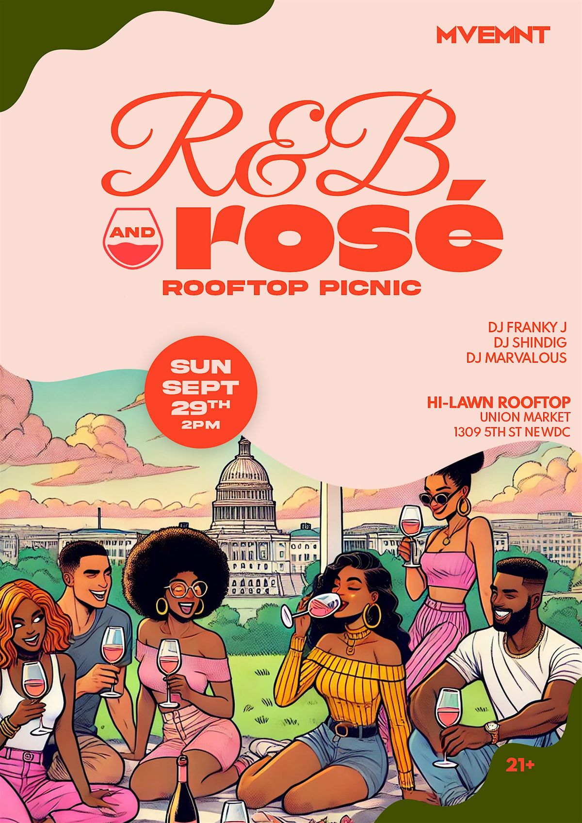 R&B + Ros\u00e9 Rooftop Picnic