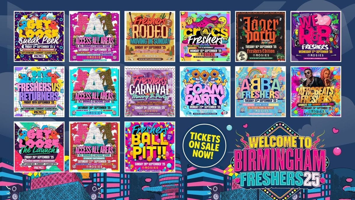 ROSIES BIRMINGHAM | FRESHERS FORTNIGHT 2025 - [TICKET DROP 1] 