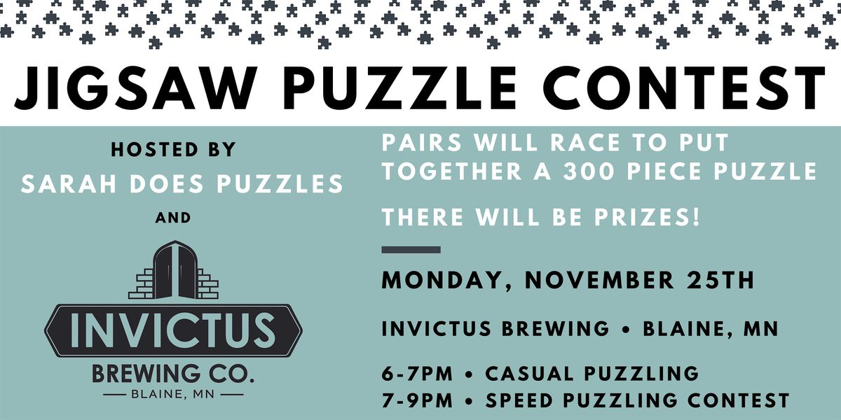 Pairs Jigsaw Puzzle Contest at Invictus Brewing Co - November 2024