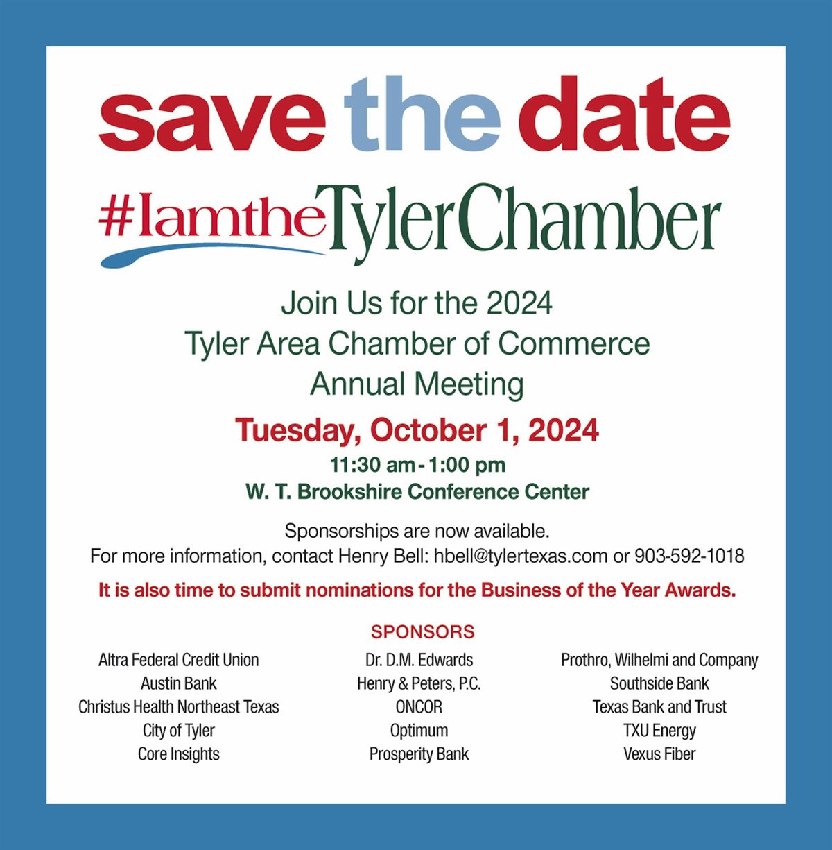 2024 Tyler Area Chamber of Commerce Annual Meeting