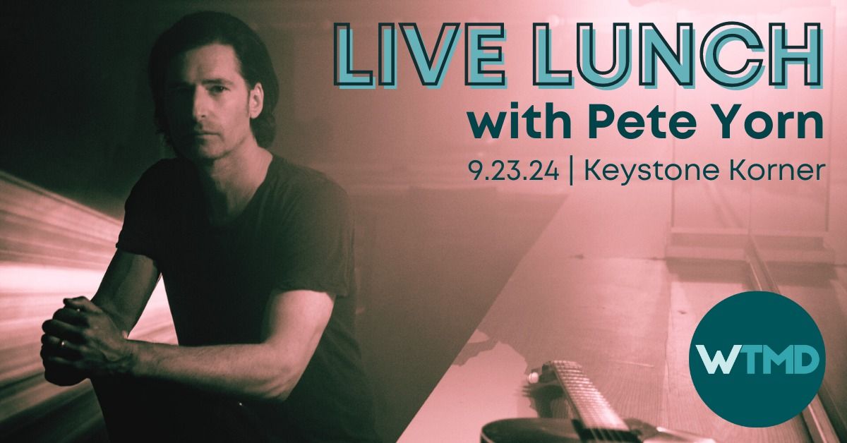 WTMD Live Lunch with Pete Yorn at Keystone Korner