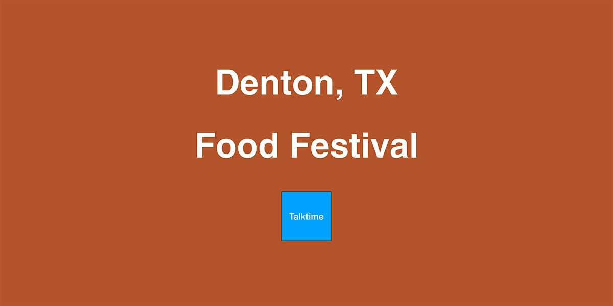 Food Festival - Denton