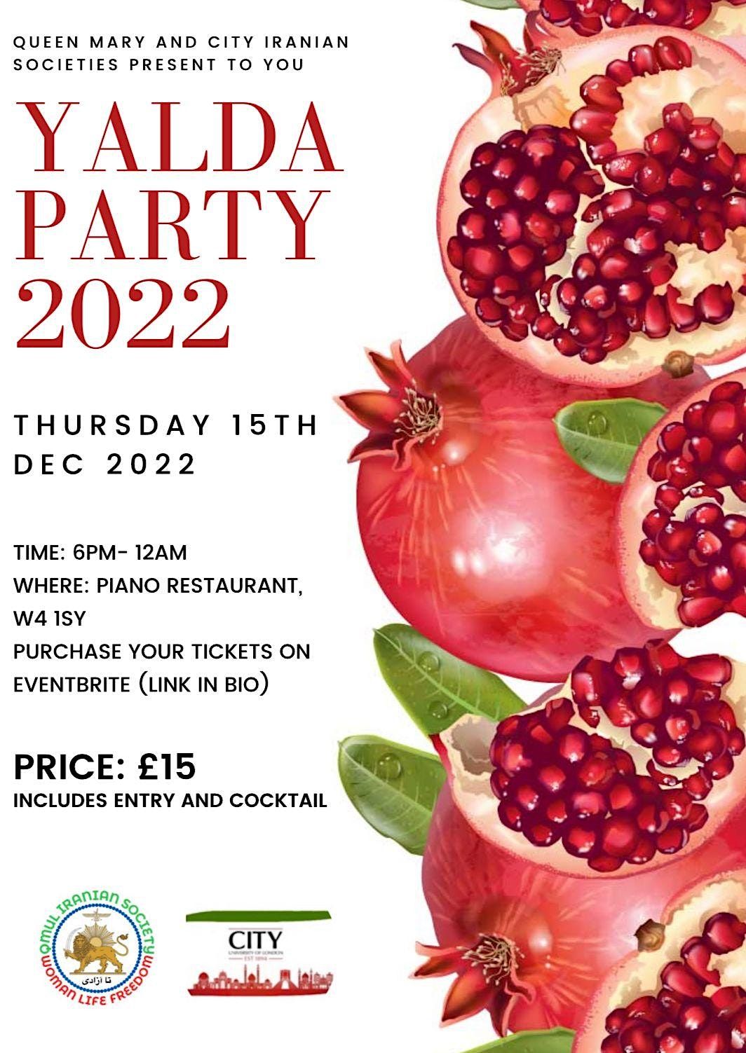 YALDA PARTY, W4 1SY, London, 15 December to 16 December