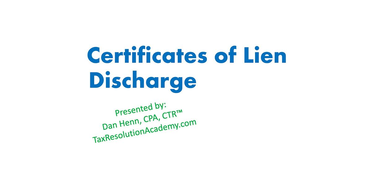 Certificates of Lien Discharge