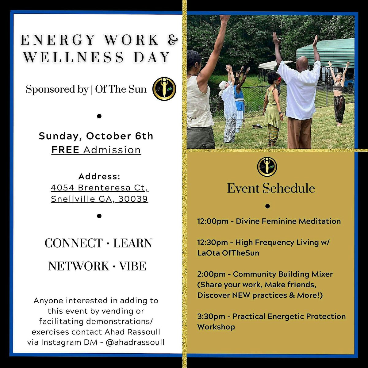 Energy Work & Wellness Day at the SunDome