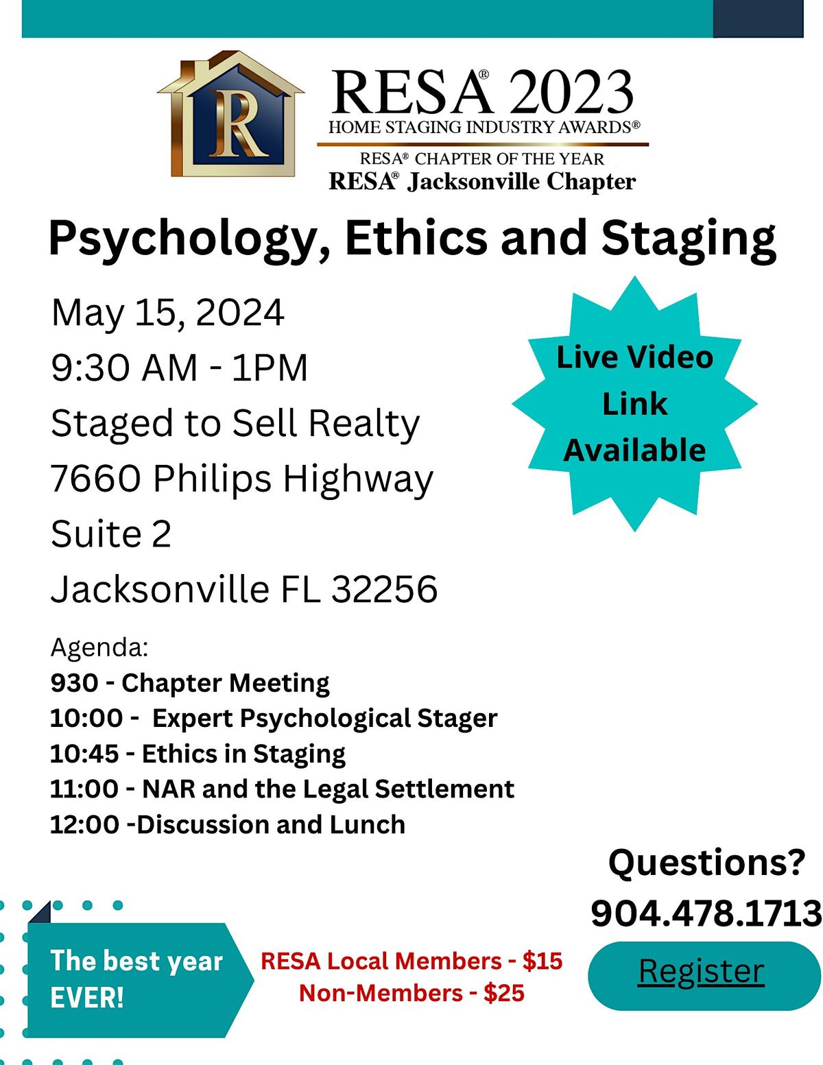 Psychology, Ethics and Staging A RESA Jax Event