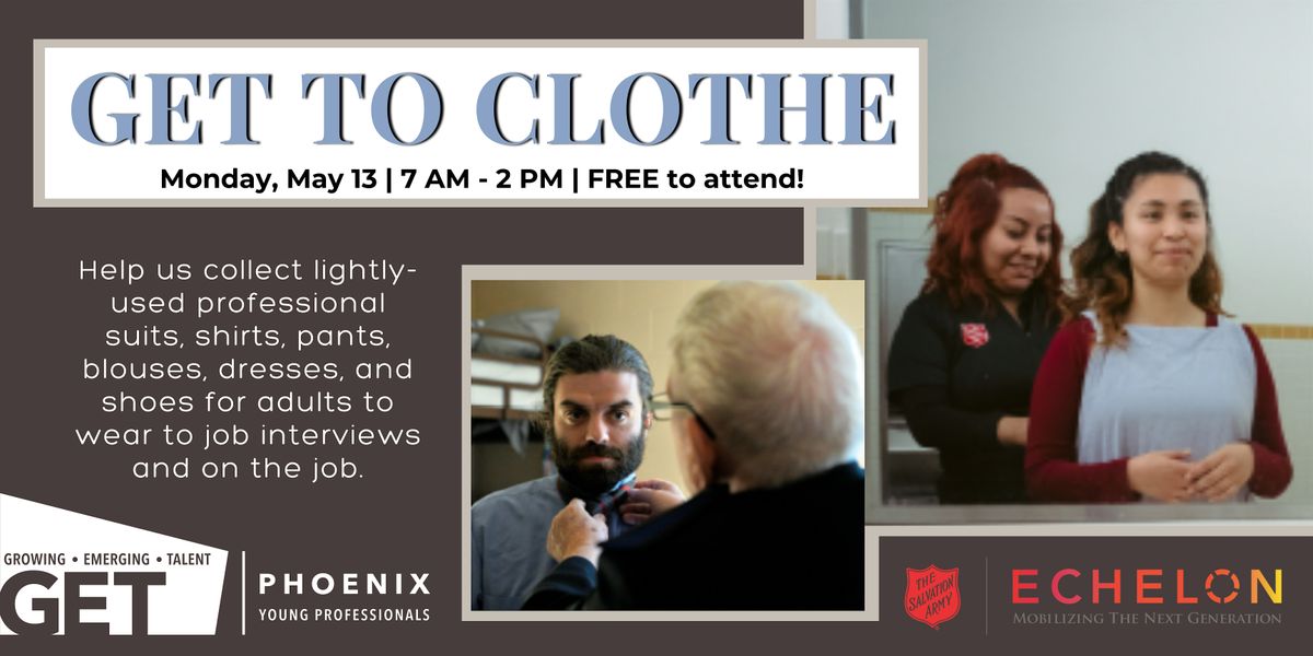 GET to Give |  GET to Clothe - Salvation Army Clothing Drive