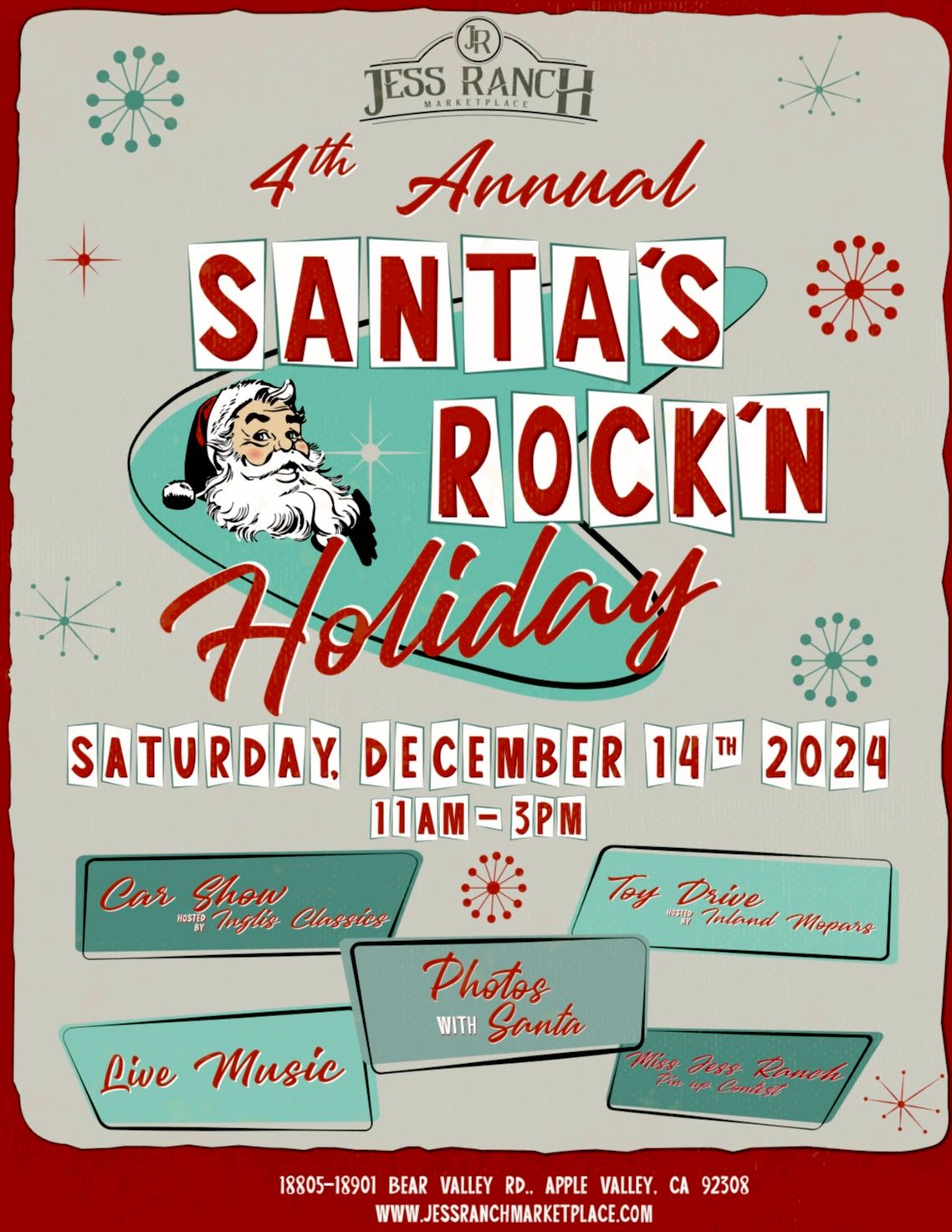 4th Annual Santa\u2019s Rock\u2019n Holiday & Car Show!