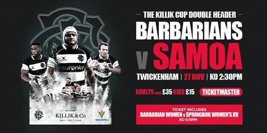 The Killik Cup: Barbarians v Samoa