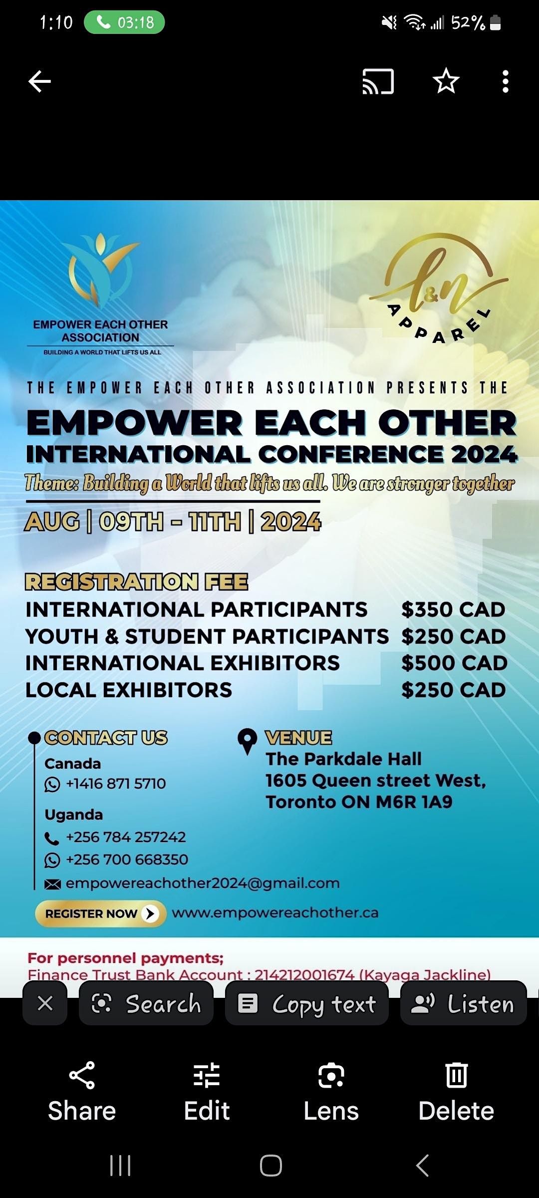 EMPOWER EACH OTHER INTERNATIONAL CONFERENCE 2024