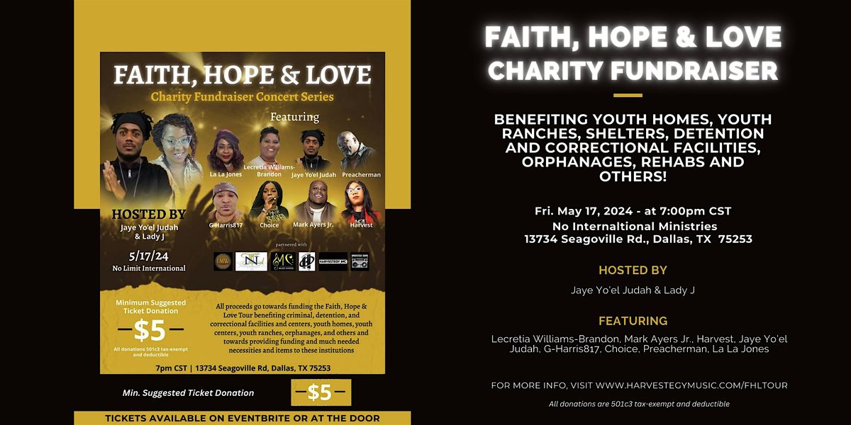 Faith, Hope & Love Charity Fundraiser Concert
