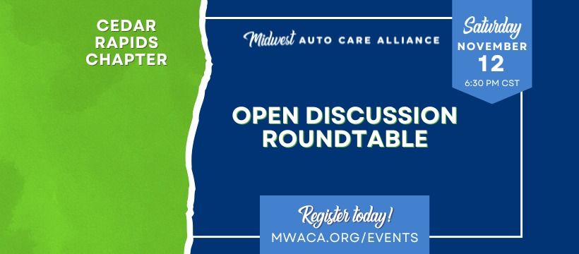 Cedar Rapids Chapter - Open Discussion Roundtable