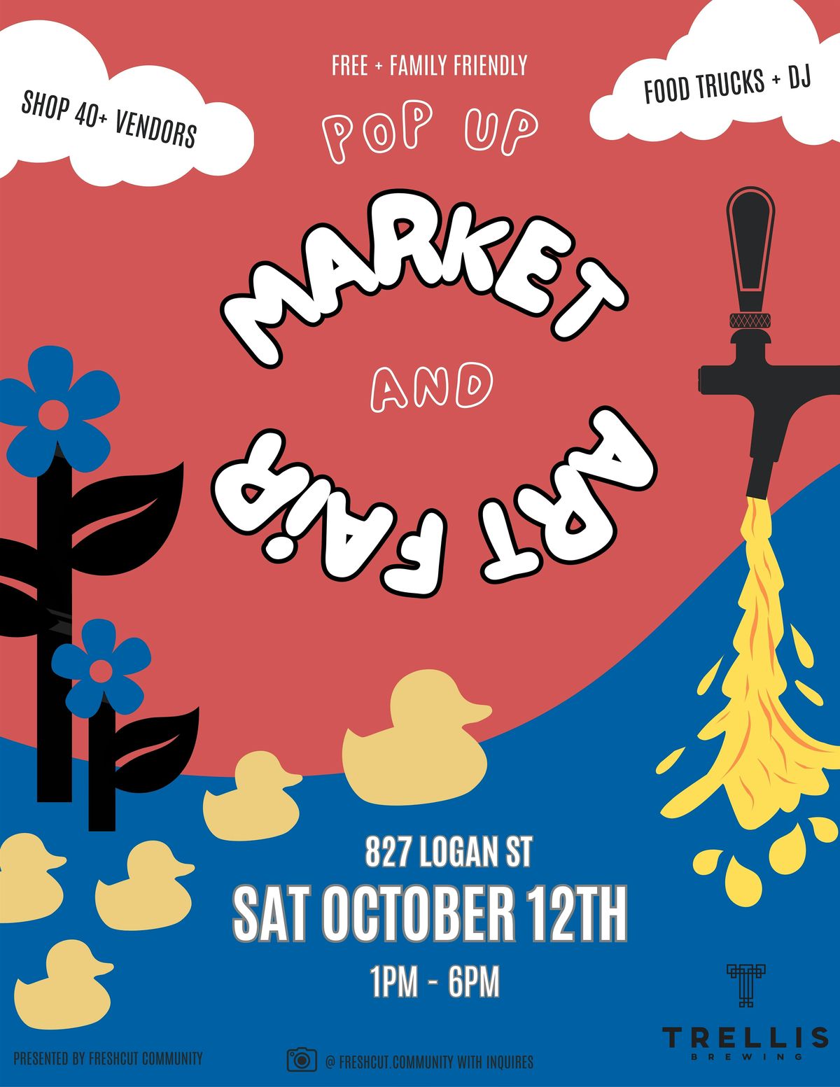 Popup Market + Art Fair at Trellis Brewery - FREE + FAMILY FRIENDLY