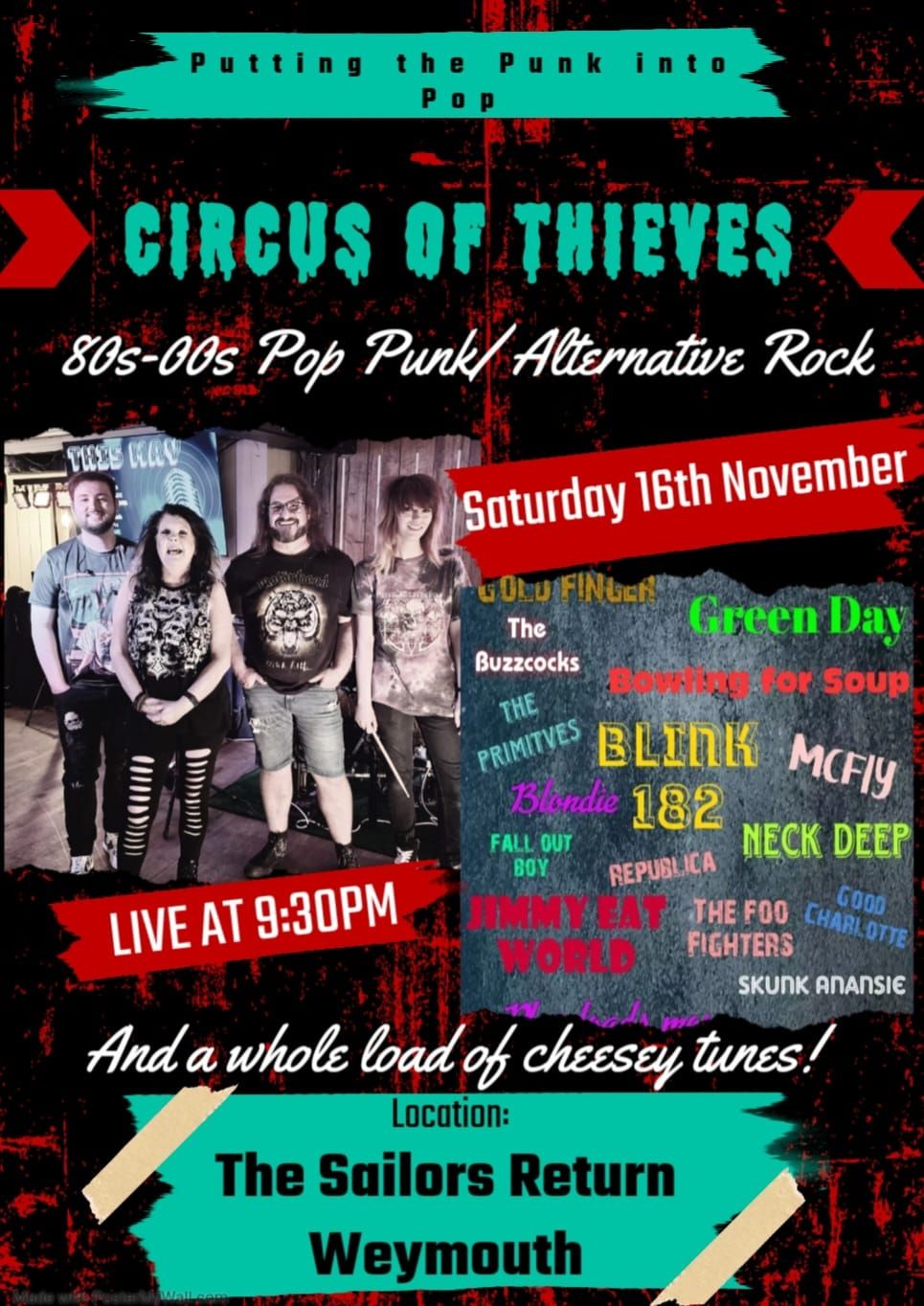 Circus of Thieves at The Sailors Return,  Weymouth 