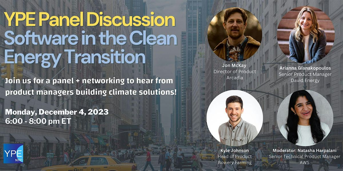 YPE Panel Discussion: Software in the Clean Energy Transition