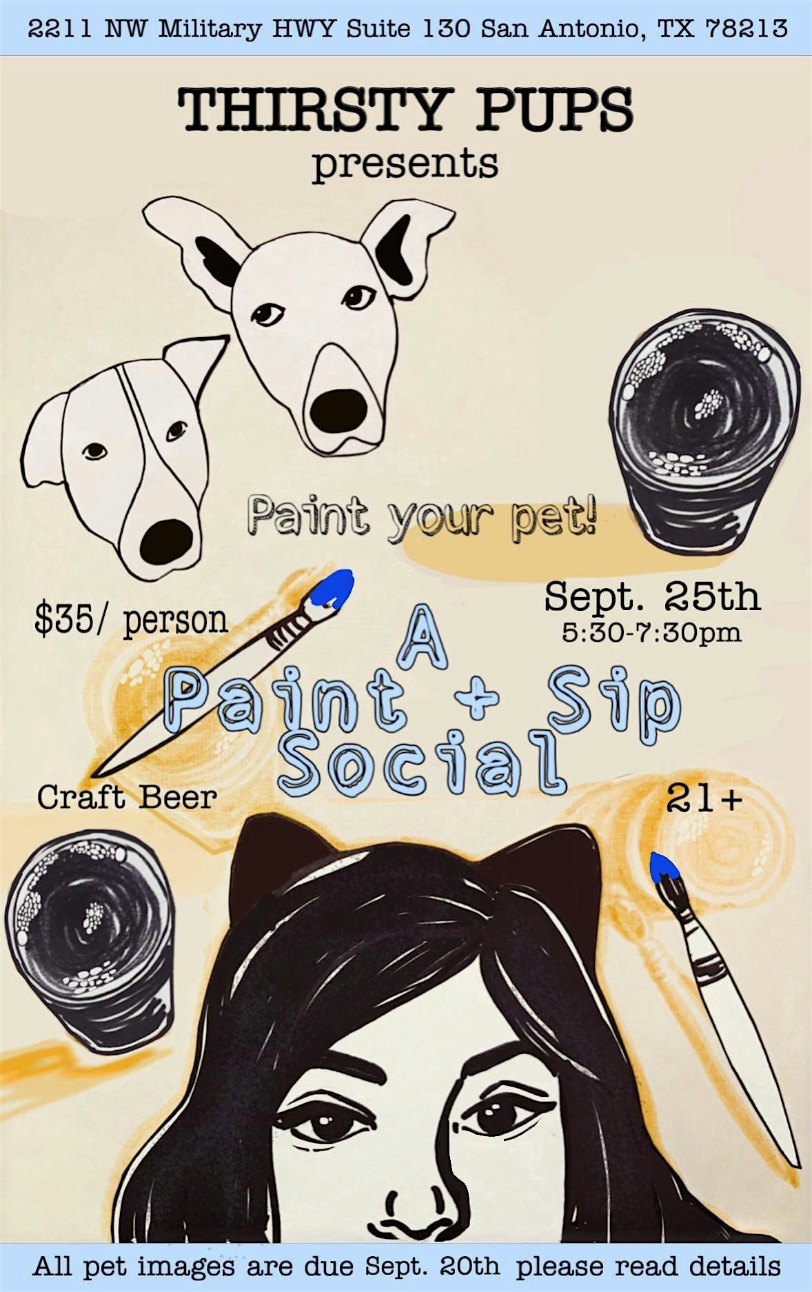 A Paint + Sip Social @ Thirsty Pups Brewery