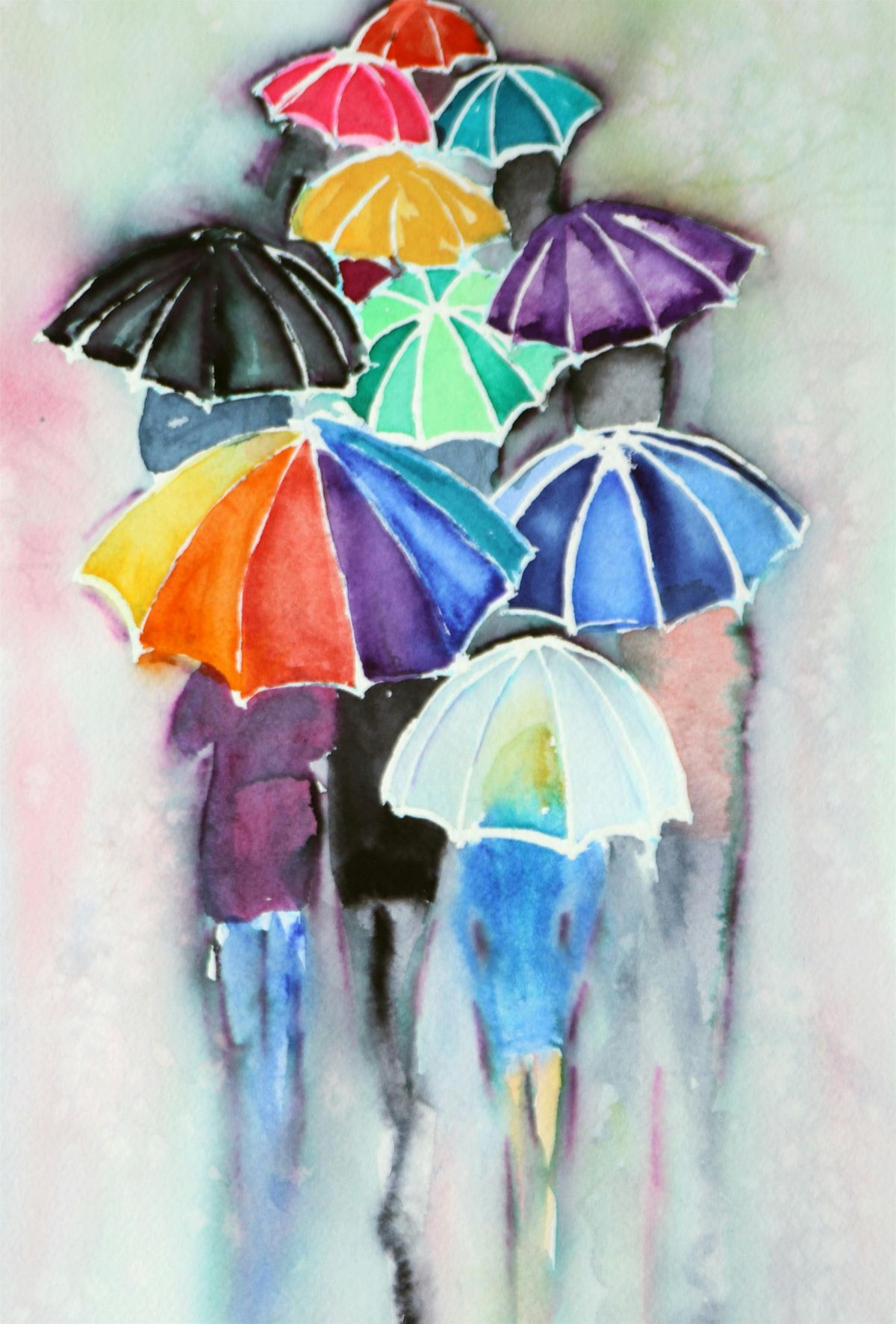 Walk in the Rain Watercolors with Phyllis Gubins