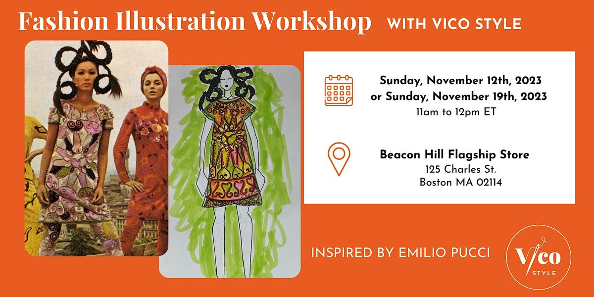 Fashion Illustration Workshop with Vico Style (beacon Hill)