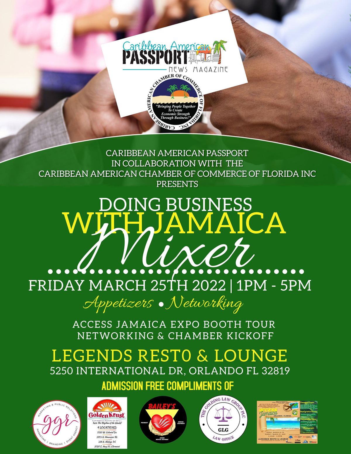 Doing Business with Jamaica Mixer, Legends Resto & Lounge, Orlando, 25
