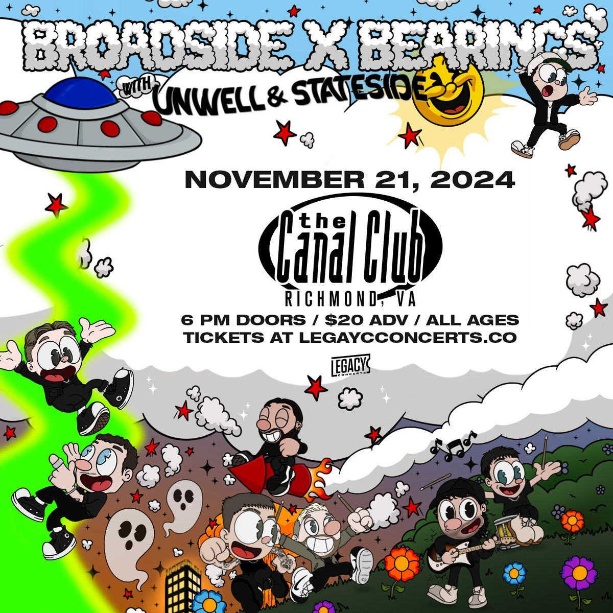 Broadside, Bearings at Canal Club