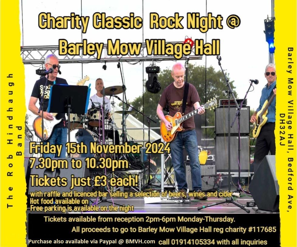 ROB HINDHAUGH BAND @ BARLEY MOW VILLAGE HALL