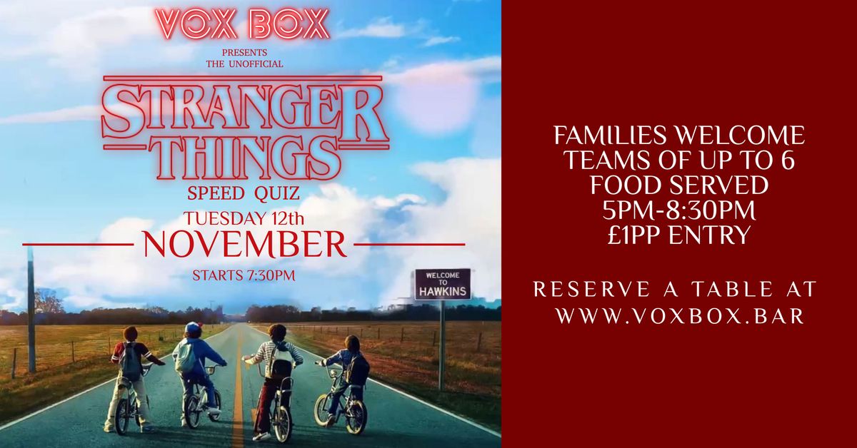 Themed Quiz - Stranger Things Edition